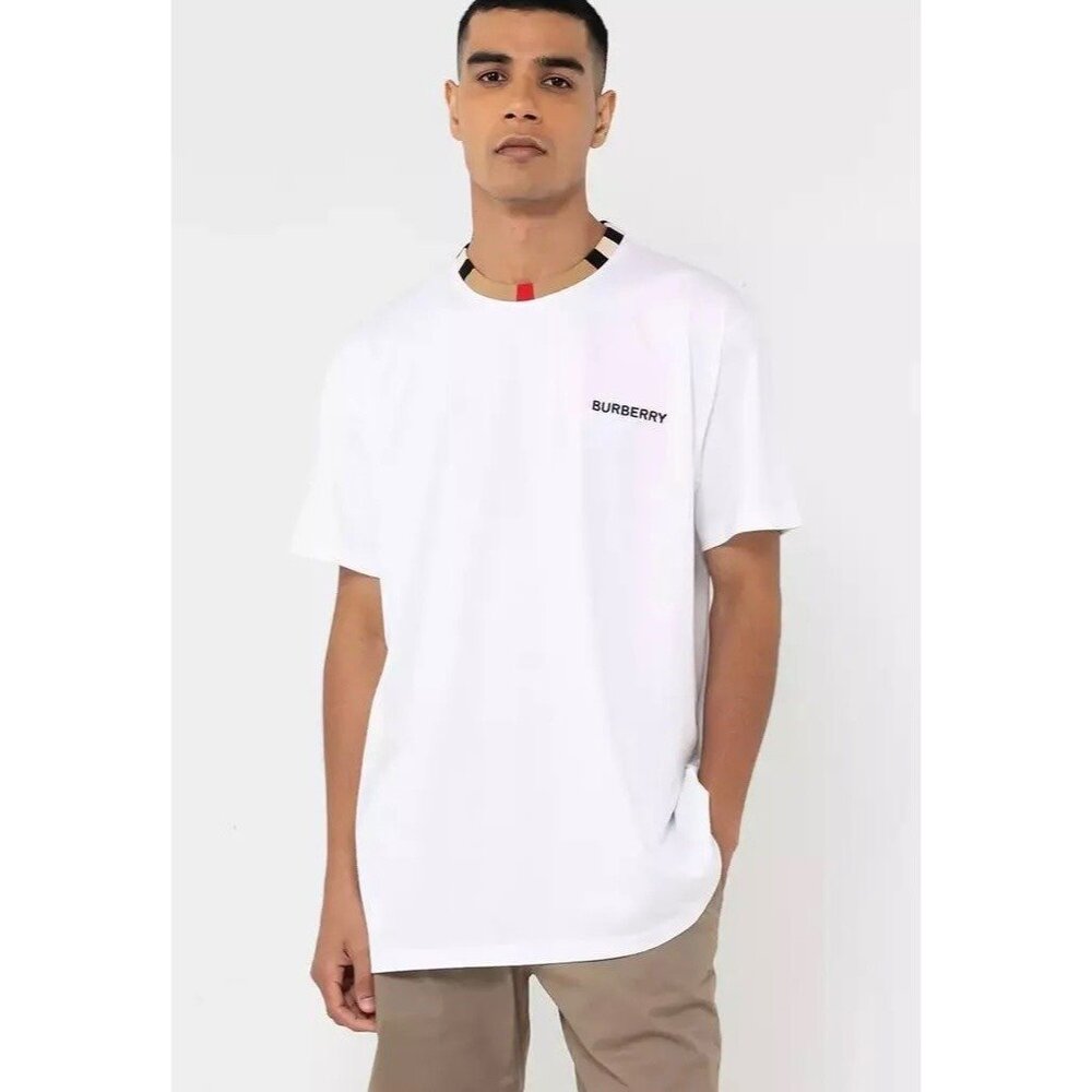 Burberry Men’s Jayson Icon Stripe Crewneck T-Shirt White M 8078115 - Picture 7 of 7